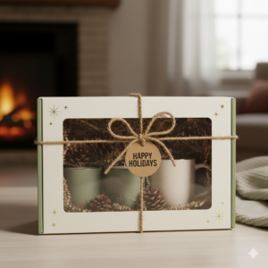 modern-rustic-christmas-gift-box-transparent-window-holiday-candles-mug