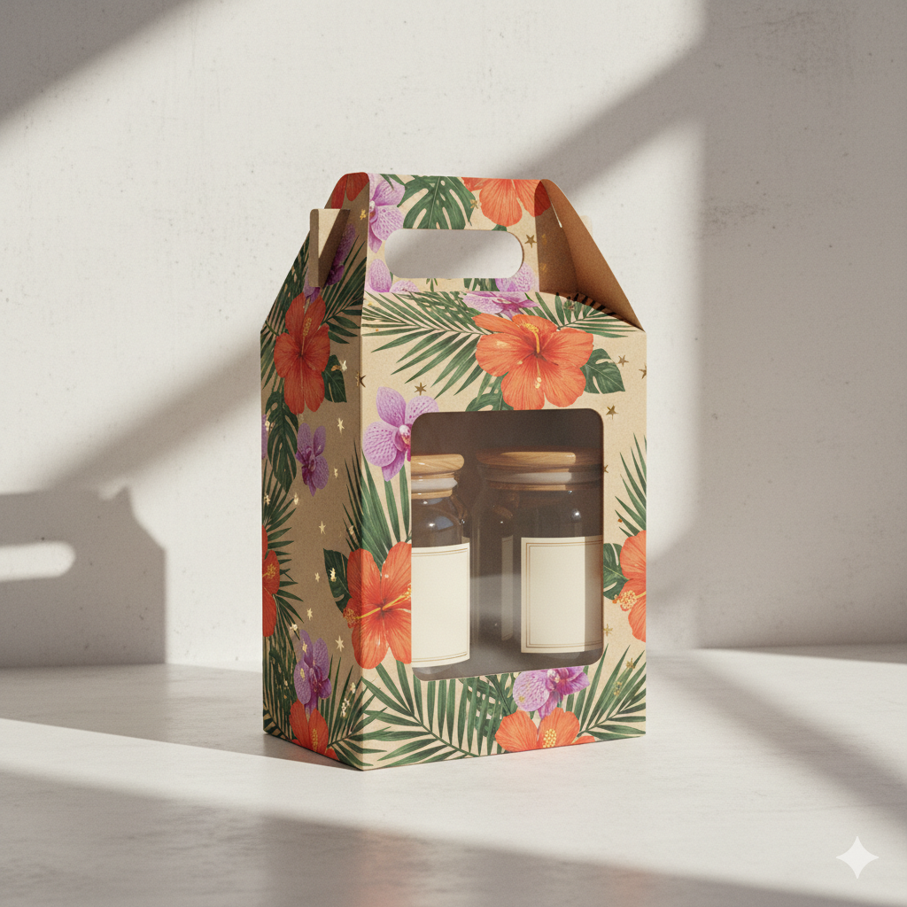 tropical hibiscus and palm leaves pattern